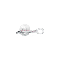 Sterling Silver Semi Mount Pendant Setting Round RD 8x8mm DHJ