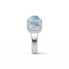 Sterling Silver Semi Mount Ring Setting Oval OV 7X5mm Cabochon DHJ