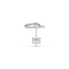 Sterling Silver Semi Mount Earrings Setting Round RD 1.5mm DHJ