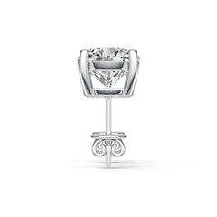 Sterling Silver Semi Mount Earrings Setting Round RD 8x8mm Simple Stud DHJ
