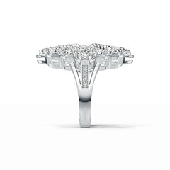 Sterling Silver Semi Mount Ring Setting Oval OV 7X5mm RD 6X6mm RD 5X5mm DHJ