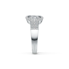 Sterling Silver Infinity Ring with White Topaz or Moissanite - Syzjewelry