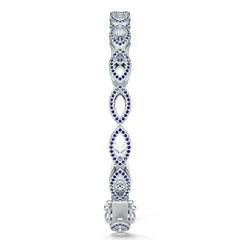 Sterling Silver Royal Blue Sapphire or Moissanite Bracelet Round RD 1.2mm
