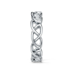 Sterling Silver Celtic Knot Eternity Band Ring