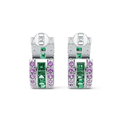 Sterling Silver Semi Mount Earrings Setting Princess SQ 3X3mm DHJ