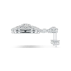 Sterling Silver Semi Mount Earrings Setting Round RD 5x5mm DHJ
