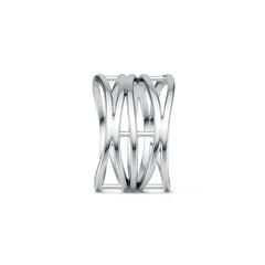 Sterling Silver Multi-Row Wave Ring DHJ