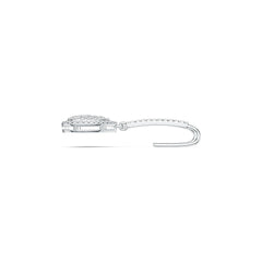 Sterling Silver Dangling Earrings with White Topaz or Moissanite - Syzjewelry