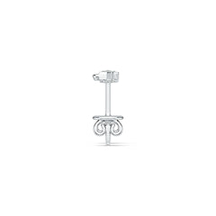 Sterling Silver Star Stud Earrings with White Topaz or Moissanite Syzjewelry