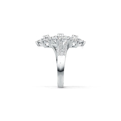 Sterling Silver Semi Mount Ring Setting Oval OV 5X4mm with White Topaz - Syzjewelry