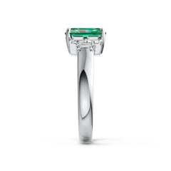 Sterling Silver Semi Mount Ring Setting Emerald OCT 8X6mm DHJ
