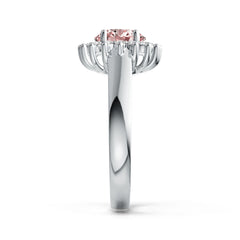 Sterling Silver Semi Mount Ring Setting Round RD 7X7mm Halo Syzjewelry