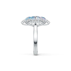 Sterling Silver Semi Mount Ring Setting Round RD 5x5mm PE Cabochon 5x4mm DHJ