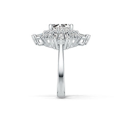 Sterling Silver Semi Mount Ring Setting Baguette BAG 8x8mm Halo Syzjewelry