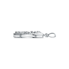 Sterling Silver Semi Mount Pendant Setting Round RD 1.25mm DHJ