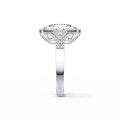 Sterling Silver Semi Mount Ring Setting Round RD 7x7mm DHJ