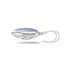 Sterling Silver Semi Mount Earrings Setting Heart HT 20X18mm Cabochon - Syzjewelry