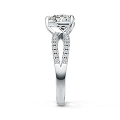 Sterling Silver Semi Mount Ring Setting Heart HT 8x8mm White Topaz L292R292 Syzjewelry