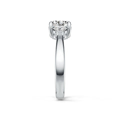 Sterling Silver Semi Mount Ring Setting Oval OV 6x5mm With Accent White Topaz Syzjewelry