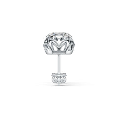 Sterling Silver Semi Mount Earrings Setting Round RD 6x6mm DHJ