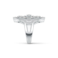 Sterling Silver Semi Mount Ring Setting Oval OV 5X4mm with White Topaz DHJ