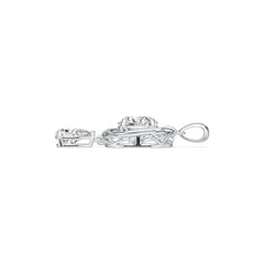 Sterling Silver Semi Mount Pendant Setting Round RD 11x11mm DHJ