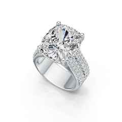 Sterling Silver Semi Mount Ring Setting Cushion CU 14X12mm DHJ