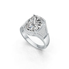 Sterling Silver Semi Mount Ring Setting Cushion CU 14X10mm DHJ