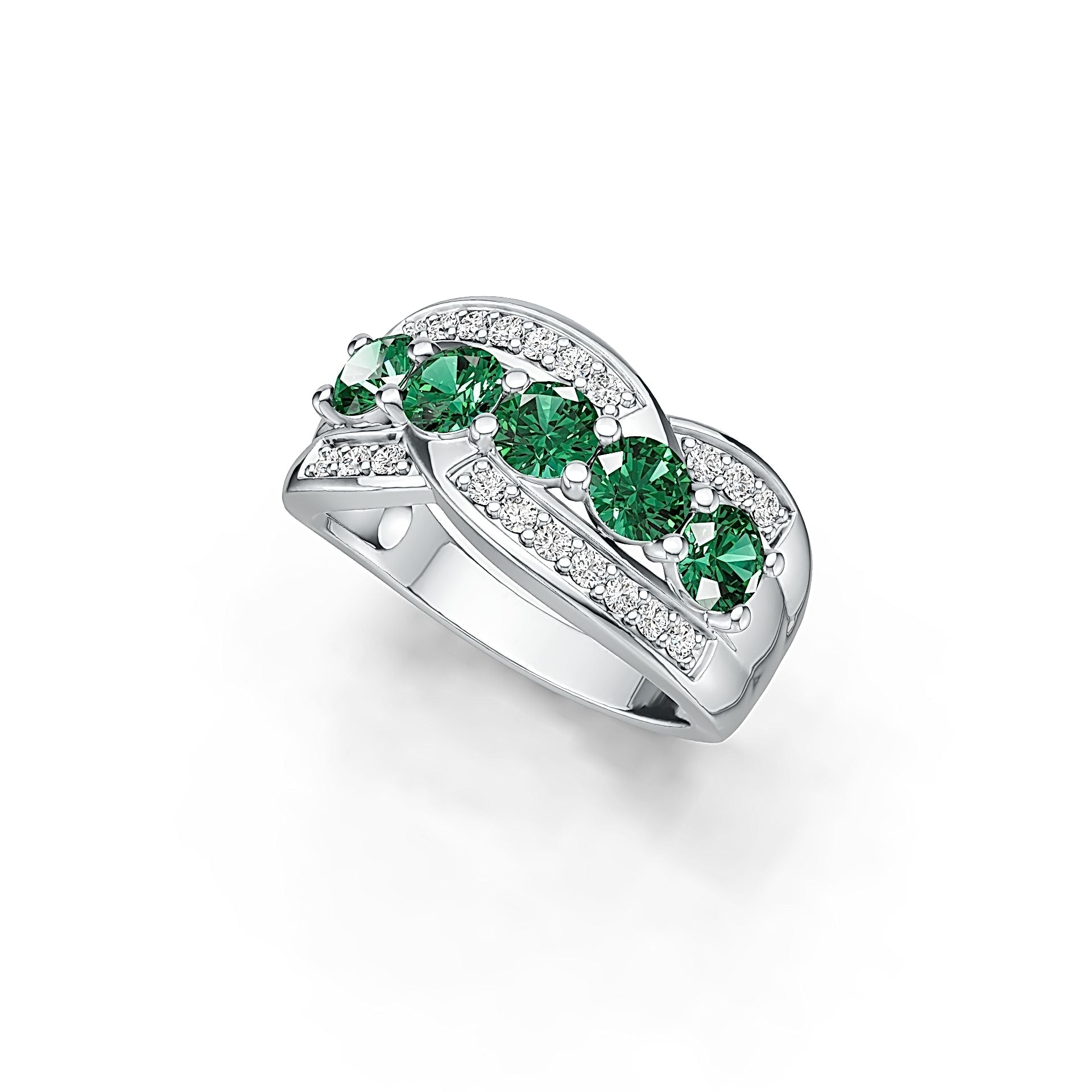 Sterling Silver Semi Mount Ring Setting Round RD 4x4mm DHJ