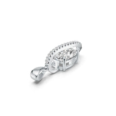 Sterling Silver Semi Mount Pendant Setting Cushion CU 10X8mm DHJ