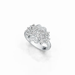 Sterling Silver Semi Mount Ring Setting Oval OV 4X3mm with White Topaz - Syzjewelry