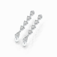 Sterling Silver Semi Mount Earrings Setting Pear PE 6x4mm Syzjewelry