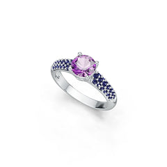 Sterling Silver Semi Mount Ring Setting RD 6.6x6.6mm Solitaire Engagement Syzjewelry