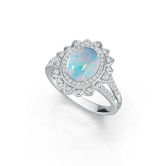 Sterling Silver Semi Mount Ring Setting Oval OV 10X8mm Cabochon DHJ