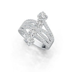 Sterling Silver Semi Mount Ring Setting Round RD 5x5mm DHJ