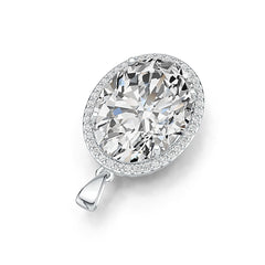 Sterling Silver Semi Mount Pendant Setting Oval OV 21X16mm DHJ