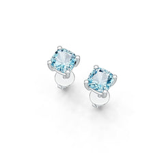 Sterling Silver Semi Mount Earrings Setting Cushion CU 6X6mm DHJ