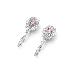 Sterling Silver Semi Mount Earrings Setting Oval OV 7X5mm with White Topaz DHJ