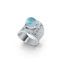 Sterling Silver Semi Mount Ring Setting Round RD 10x10mm DHJ