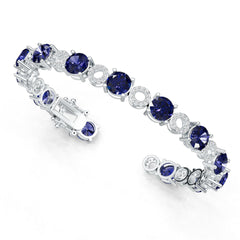 Sterling Silver Semi Mount Bracelet Setting Round RD 7x7mm DHJ