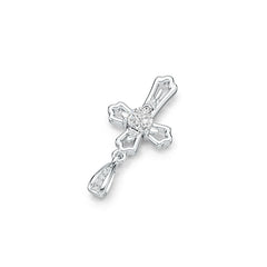 Sterling Silver Semi Mount Pendant Setting Heart HT 5X5mm Cross Theme - Syzjewelry