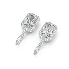 Sterling Silver Semi Mount Earrings Setting Emerald OCT 12X8mm DHJ