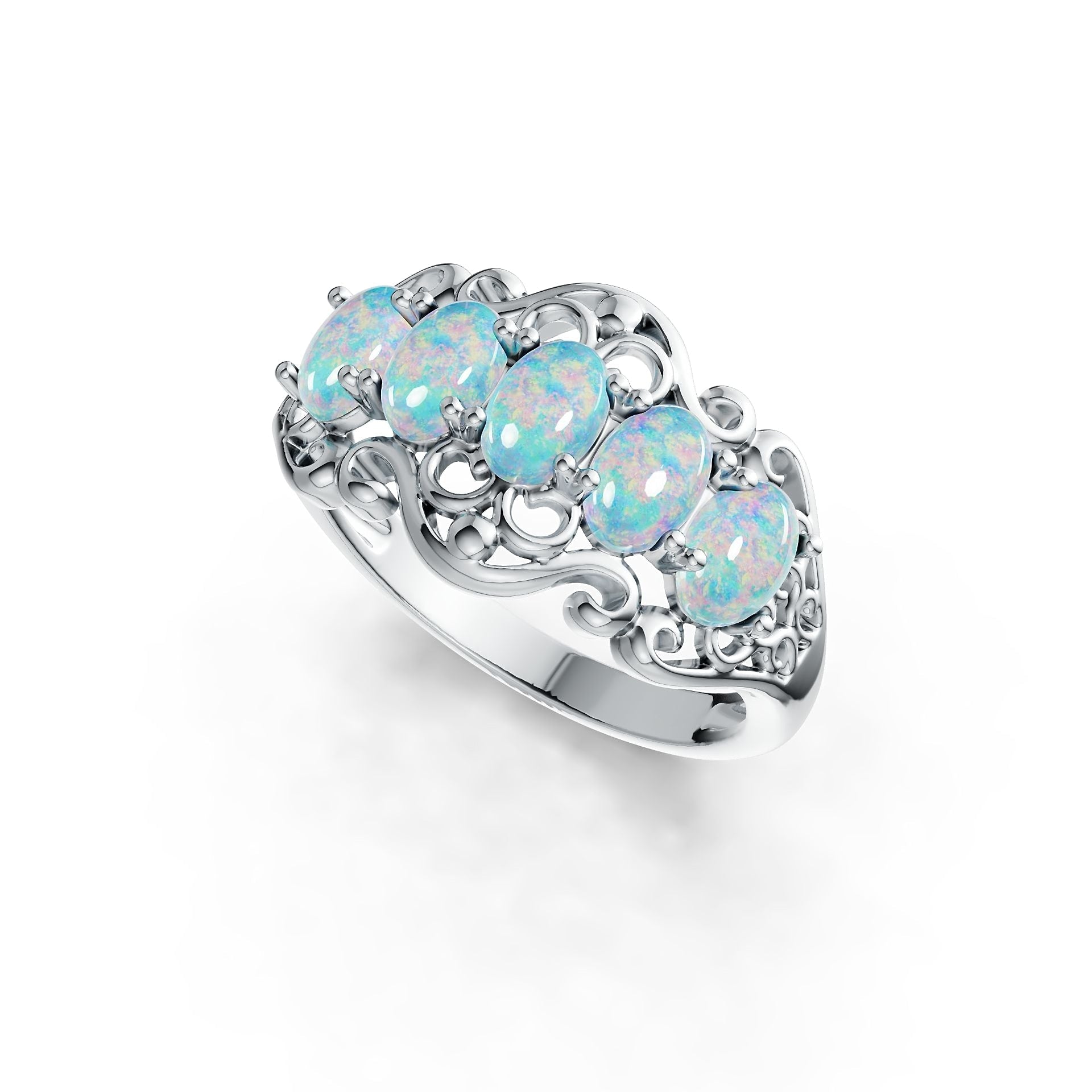 Sterling Silver Semi Mount Ring Setting Oval OV 6X4mm DHJ