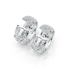 Sterling Silver Semi Mount Earrings Setting Round RD 2x2mm DHJ