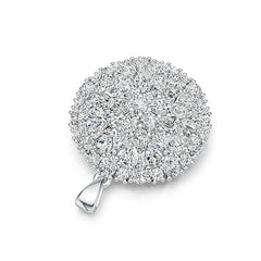 Sterling Silver Cluster Pendant with White Topaz or Moissanite DHJ