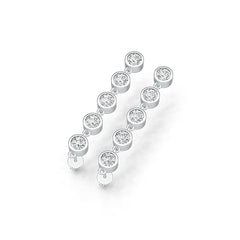 Sterling Silver Semi Mount Earrings Setting Round RD 5x5mm DHJ