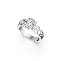 Sterling Silver Semi Mount Ring Setting Round RD 8x8mm Celtic Knot - Syzjewelry
