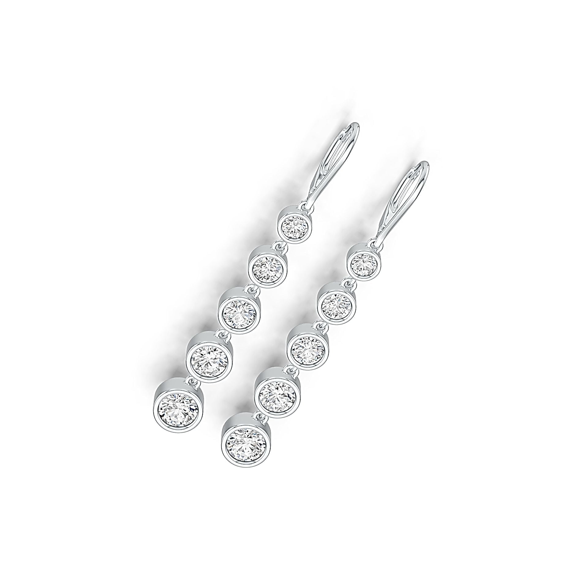Sterling Silver Semi Mount Earrings Setting Round RD 5.5mm DHJ