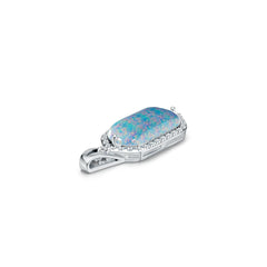Sterling Silver Semi Mount Pendant Setting Oval OV 20X10mm Cabochon DHJ