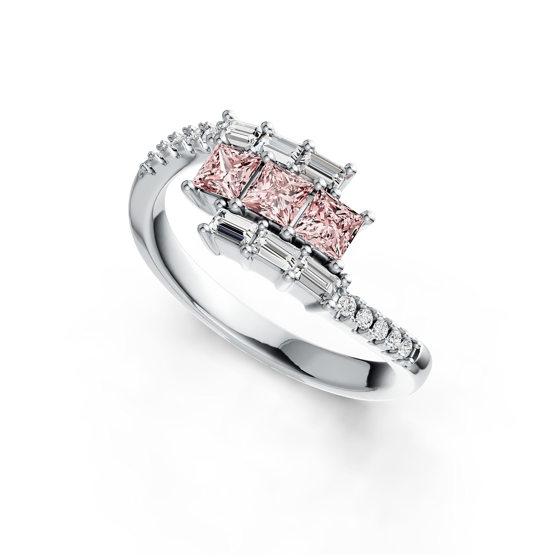Sterling Silver Semi Mount Ring Setting Princess SQ 3X3mm Syzjewelry